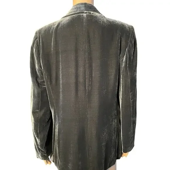 Citi by Yansi Fugel gray velvet suit size 10